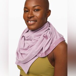 EUC Lululemon Vinyasa Infinity Scarf Rulu Heathered Pink Taupe